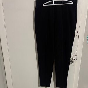 Women's L Stoosh Faux-Suede Dress Pants Black